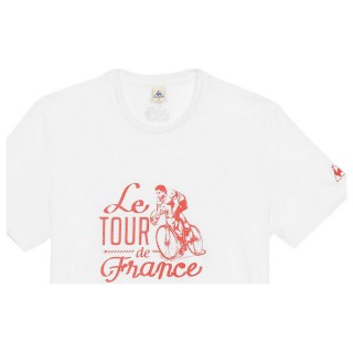 Le Coq Sportif T-Shirt Fanwear Fanwear Tour De France 2014 N°10 Blanc Vendre Lyon